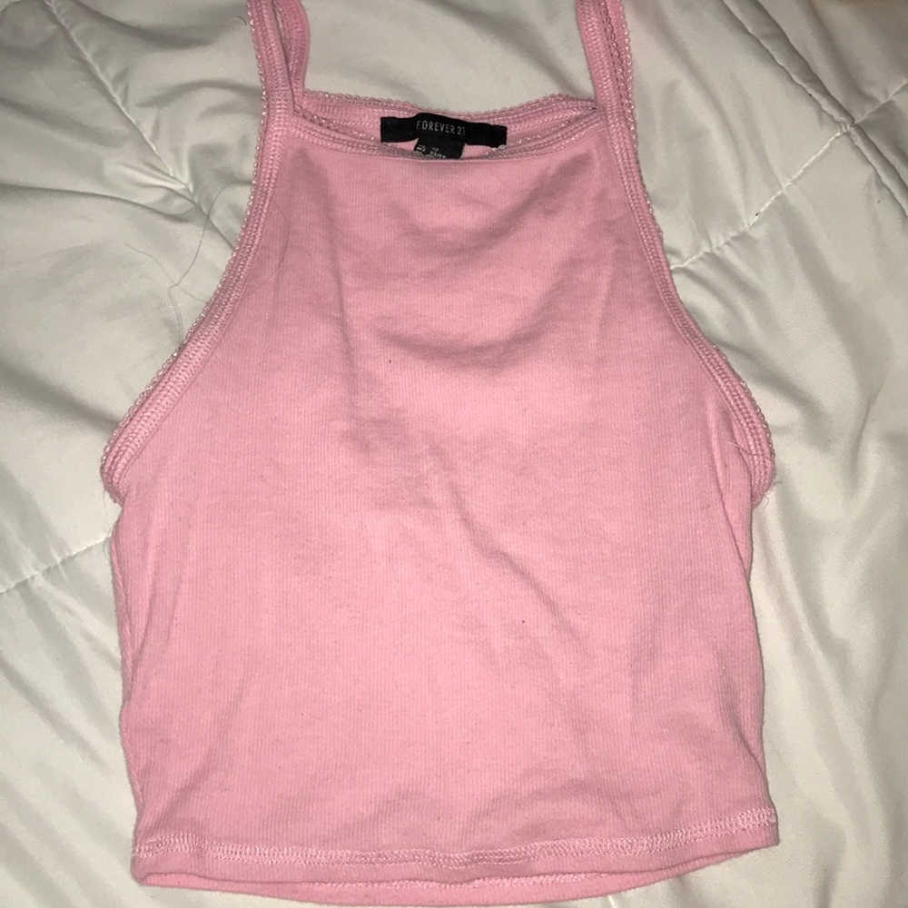 Pink forever21 crop top